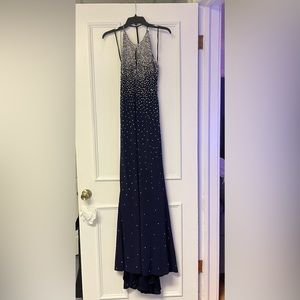 Jovani mermaid prom dress with train